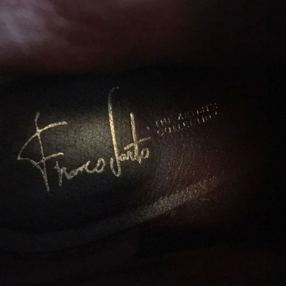 Franco Sarto Brown Leather Derby Wedge Ankle Booties Womens 10 M Heeled Boots - Picture 9 of 12